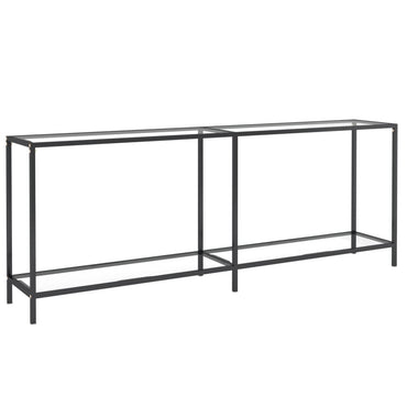 vidaXL Table console transparente 200x35x75,5 cm Verre trempé