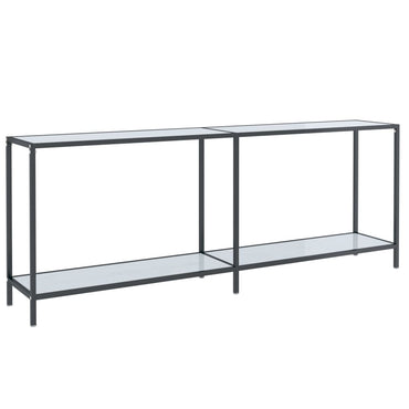 vidaXL Console Blanche 200x35x75,5 cm Verre Trempé