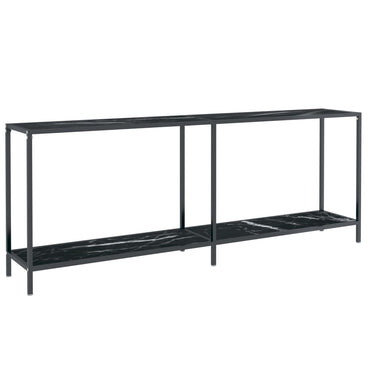 vidaXL Console Noir 200x35x75,5 cm Verre trempé