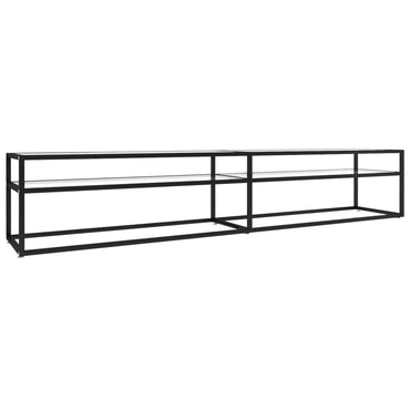 vidaXL Meuble TV Transparent 220x40x40,5 cm Verre trempé