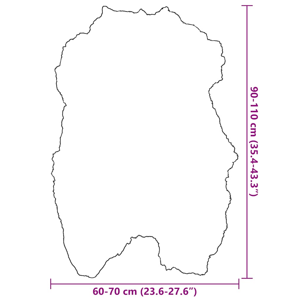 Sitzauflage aus Isländischem Schafspelz Creme 70x110 cm