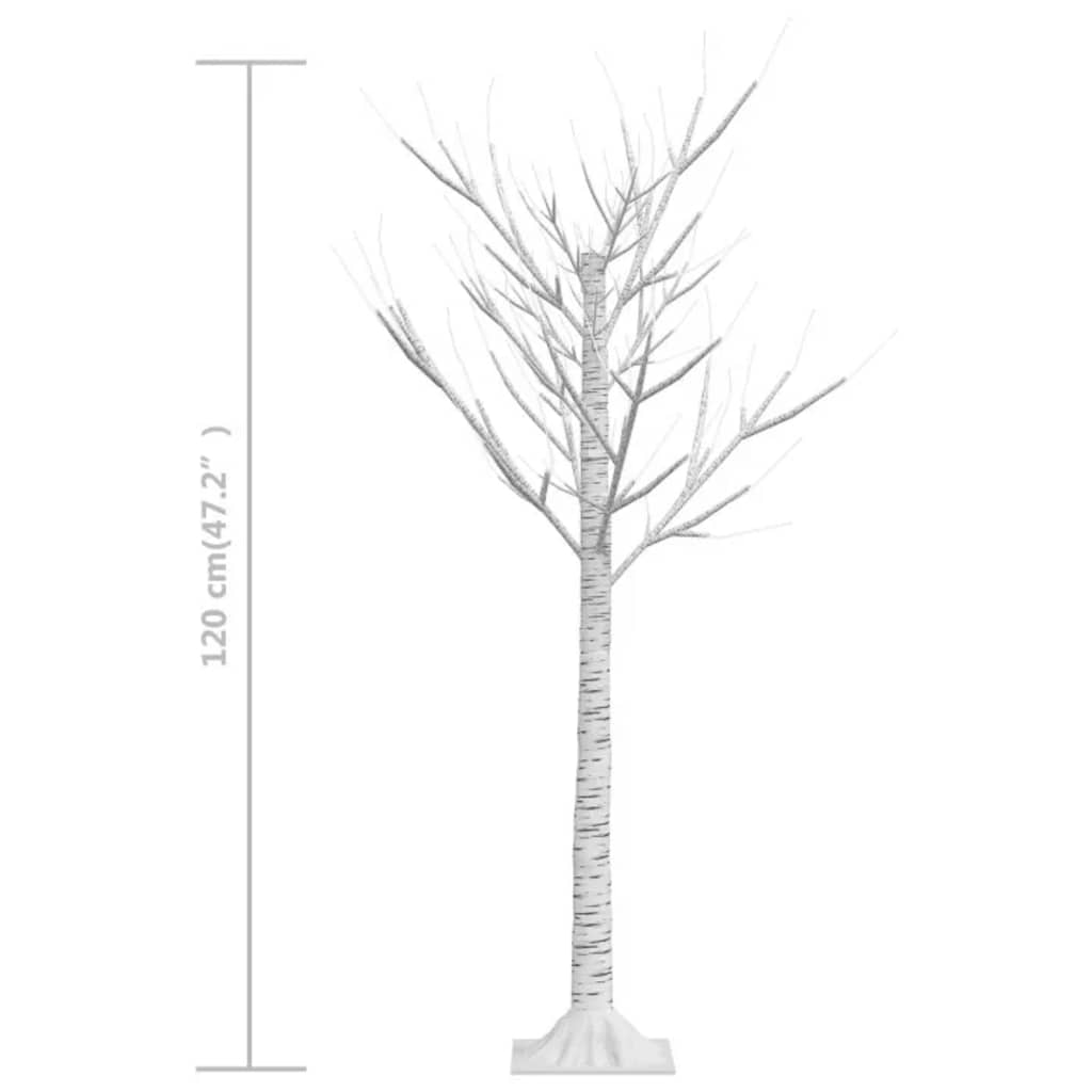 vidaXL Weihnachtsbaum 128 LEDs 1,2 m Warmweiß Indoor Outdoor