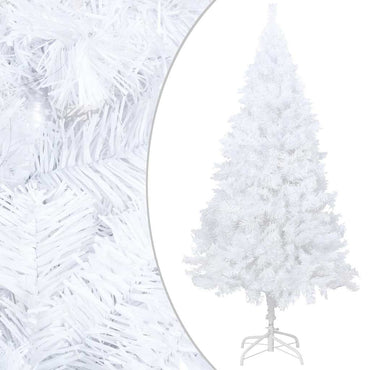 vidaXL Künstlicher Weihnachtsbaum mit Beleuchtung & Kugeln Weiß 120 cm