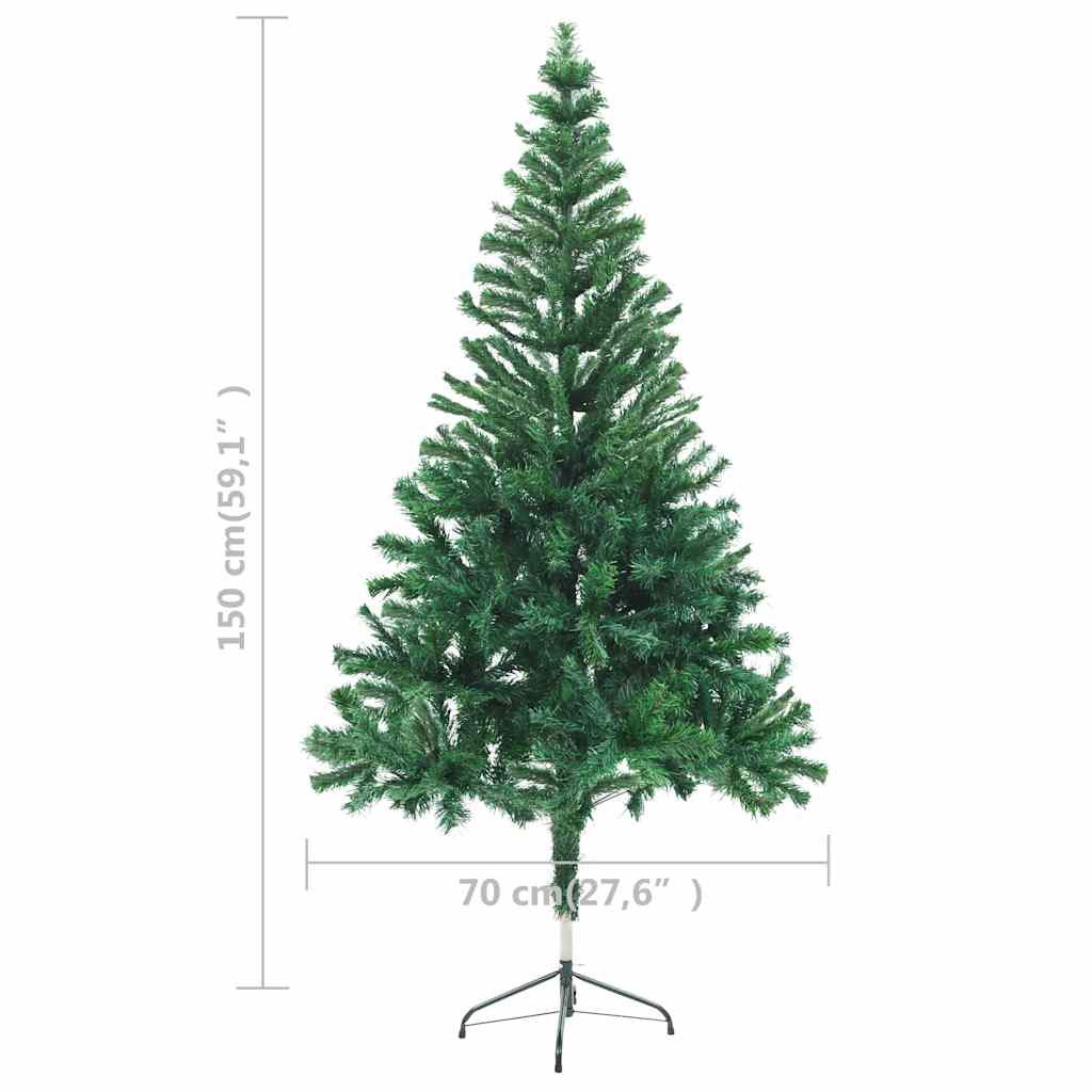 vidaXL Künstlicher Weihnachtsbaum Beleuchtung Kugeln 150cm 380 Zweige