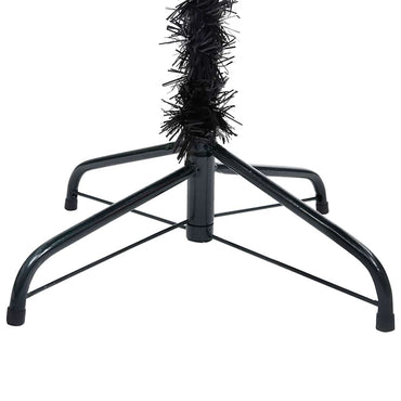 vidaXL Sapin de Noël artificiel avec lumières et boules Noir 120 cm