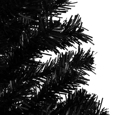 vidaXL Sapin de Noël artificiel avec lumières et boules Noir 240 cm