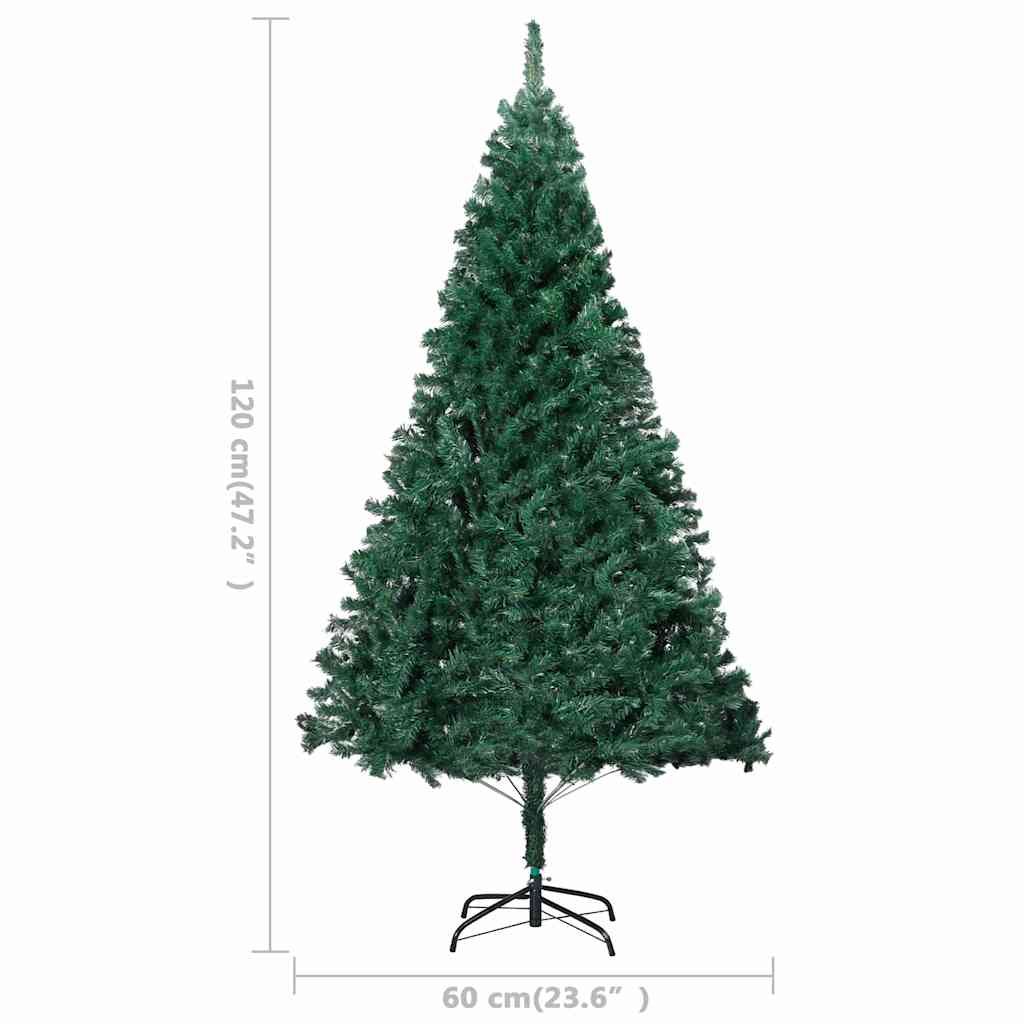 vidaXL Künstlicher Weihnachtsbaum mit Beleuchtung & Kugeln Grün 120 cm