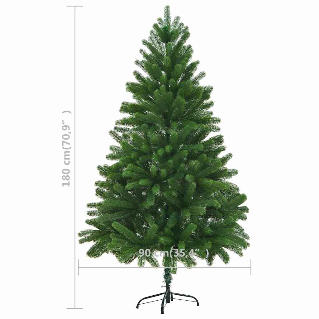vidaXL Künstlicher Weihnachtsbaum mit Beleuchtung & Kugeln 180 cm Grün