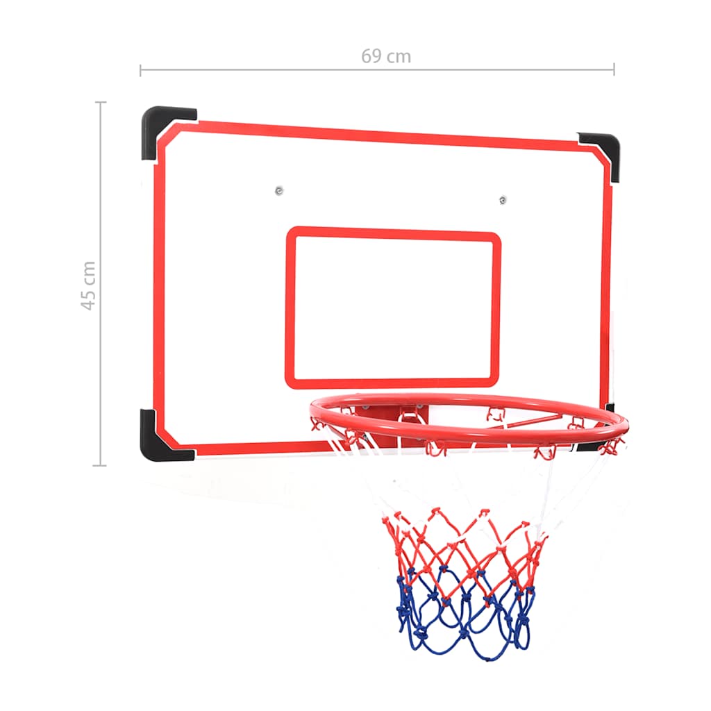 vidaXL 5-tlg. Basketball-Set zur Wandmontage