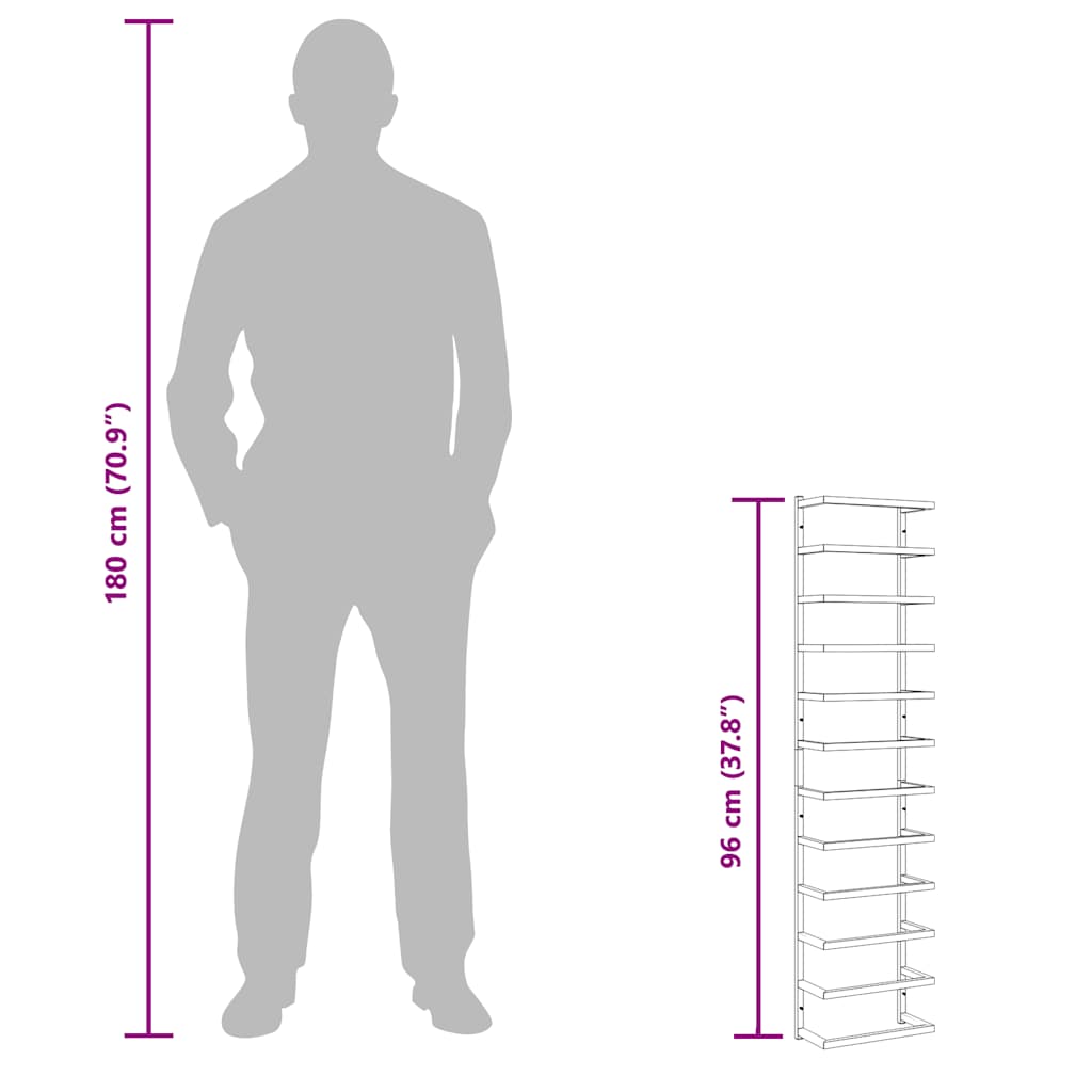Handtuchständer Schwarz 24x12x96 cm Stahl