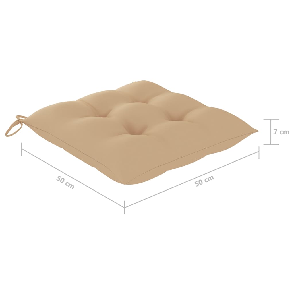 vidaXL Gartenstühle 4 Stk. mit Kissen Massivholz Akazie