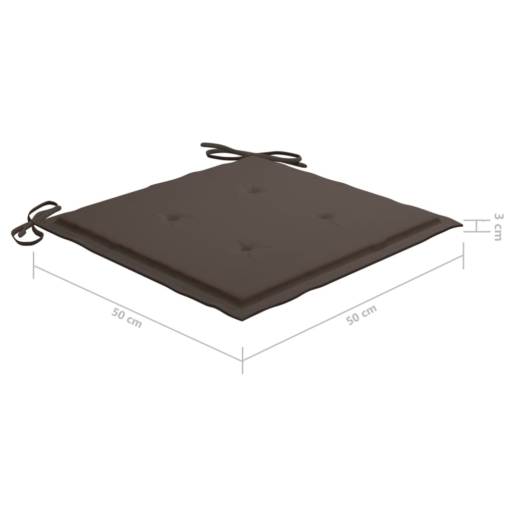 vidaXL Gartenstühle 6 Stk. mit Kissen Massivholz Akazie