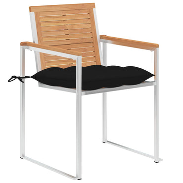 vidaXL Gartenstühle 6 Stk. mit Kissen Massivholz Teak