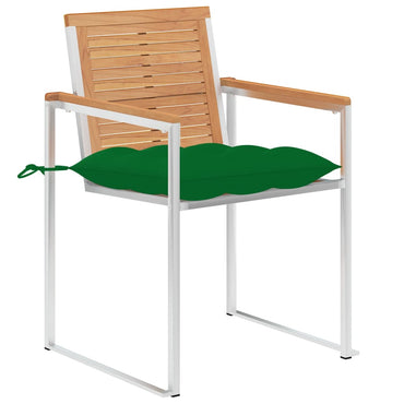 vidaXL Gartenstühle 8 Stk. mit Kissen Massivholz Teak