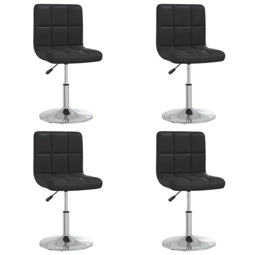 vidaXL Chaises de salle à manger 4 pcs Similicuir Noir