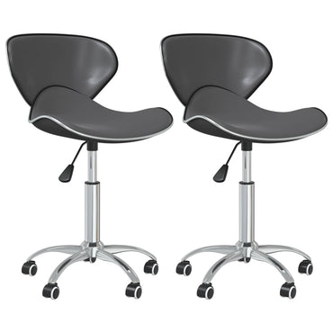 vidaXL Chaises de salle à manger 2 pcs Pivotantes Gris Similicuir