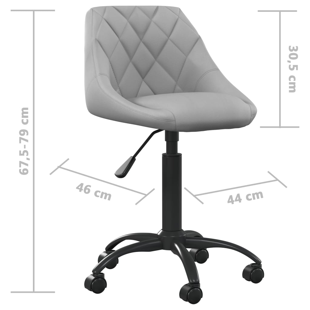 vidaXL Chaise de salle à manger gris clair velours