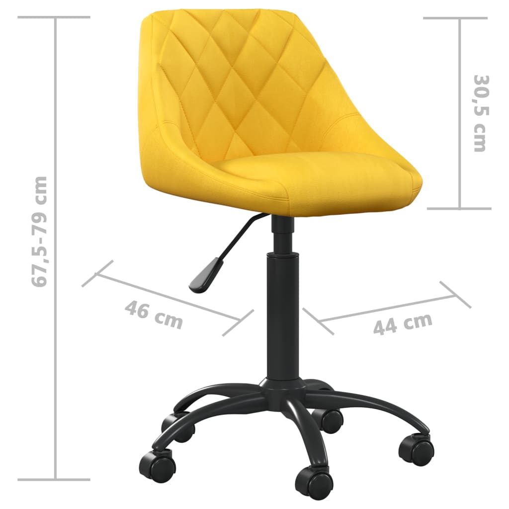 vidaXL Chaise de salle à manger velours moutarde