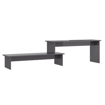 vidaXL Meuble TV gris brillant 180x30x43 cm Bois d'ingénierie