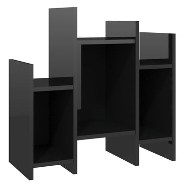 vidaXL Étagère murale suspendue noire haute brillance 60x26x60 cm Bois d'ingénierie