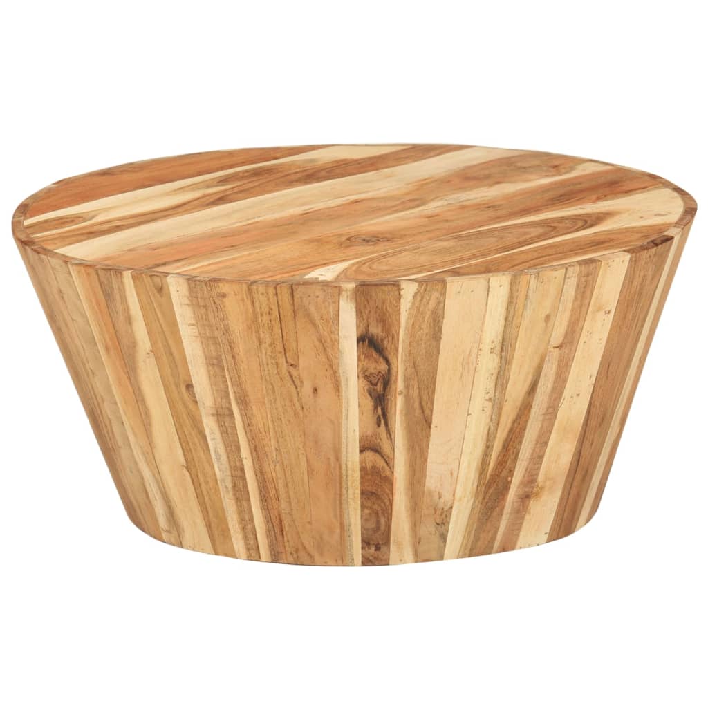 vidaXL Couchtisch Ø65x31 cm Massivholz Akazie