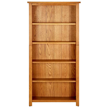 vidaXL Bücherregal 5 Fächer 70x22x140 cm Massivholz Eiche