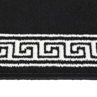 vidaXL Tapis de couloir BCF noir à motifs 60x200 cm