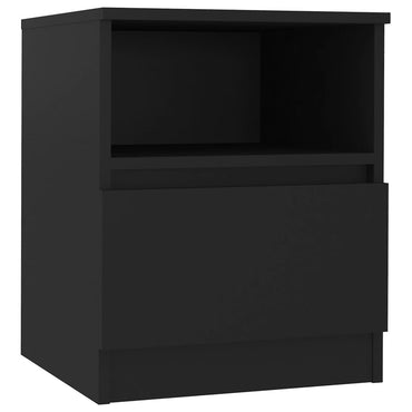 vidaXL Table de chevet Noir 40x40x50 cm Bois d'ingénierie