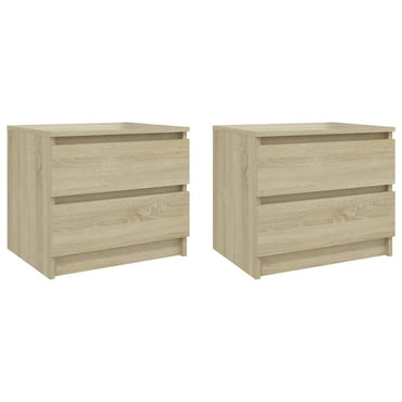 vidaXL Nachttische 2 Stk. Sonoma-Eiche 50x39x43,5 cm Holzwerkstoff