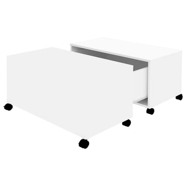 vidaXL Couchtisch Weiß 75x75x38 cm Holzwerkstoff