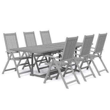 vidaXL 7-tlg. Garten-Essgruppe Massivholz Akazie