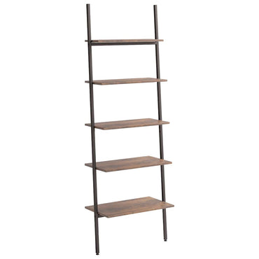 vidaXL Leiterregal mit 5 Böden Dunkelbraun und Schwarz 64x34x185,5 cm