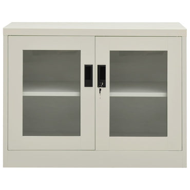 vidaXL Armoire de bureau gris clair 90x40x70 cm Acier