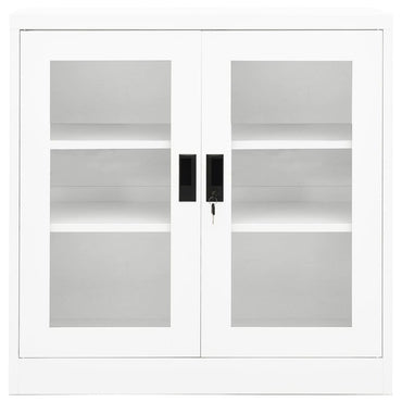 vidaXL Armoire de bureau blanche 90x40x90 cm acier