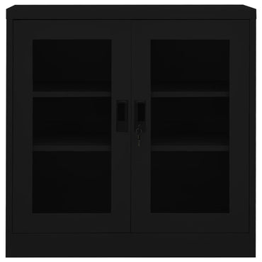 vidaXL Armoire de bureau Noir 90x40x90 cm Acier