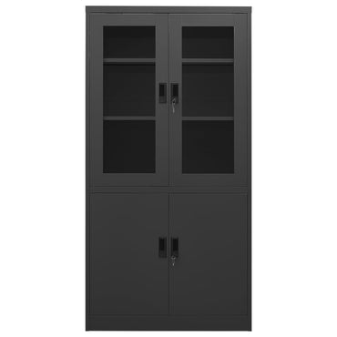 vidaXL Armoire de bureau anthracite 90x40x180 cm acier
