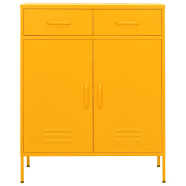 vidaXL Lagerschrank Senfgelb 80x35x101,5 cm Stahl