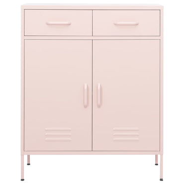 vidaXL Lagerschrank Rosa 80x35x101,5 cm Stahl