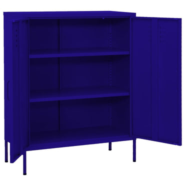 vidaXL Lagerschrank Marineblau 80x35x101,5 cm Stahl