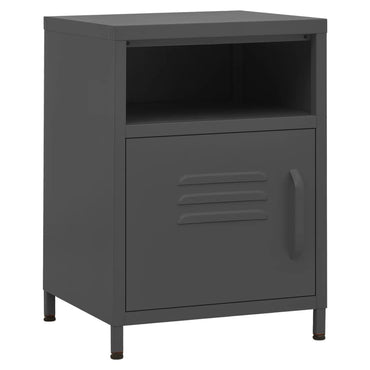 vidaXL Nachttisch Anthrazit 35x35x51 cm Stahl