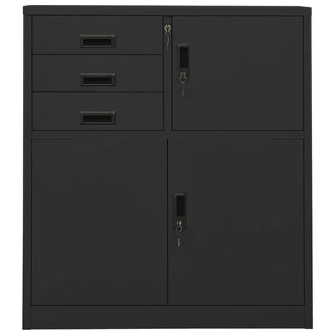 vidaXL Büroschrank Anthrazit 90x40x102 cm Stahl