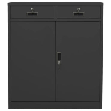 vidaXL Büroschrank Anthrazit 90x40x102 cm Stahl
