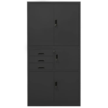 vidaXL Büroschrank Anthrazit 90x40x180 cm Stahl