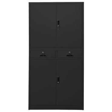 vidaXL Büroschrank Anthrazit 90x40x180 cm Stahl