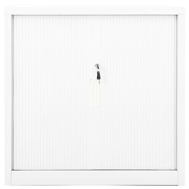 vidaXL Schrank mit Schiebetür Weiß 90x40x90 cm Stahl