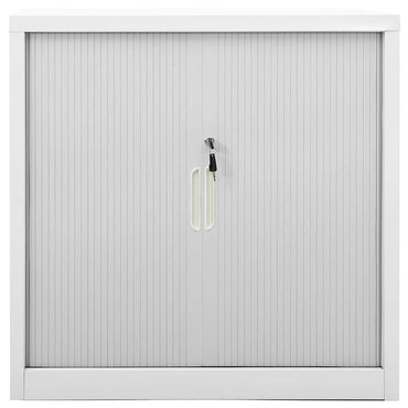 vidaXL Schiebetürenschrank Grau 90x40x90 cm Stahl