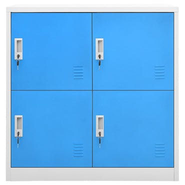 vidaXL Schließfachschrank Hellgrau und Blau 90x45x92,5 cm Stahl