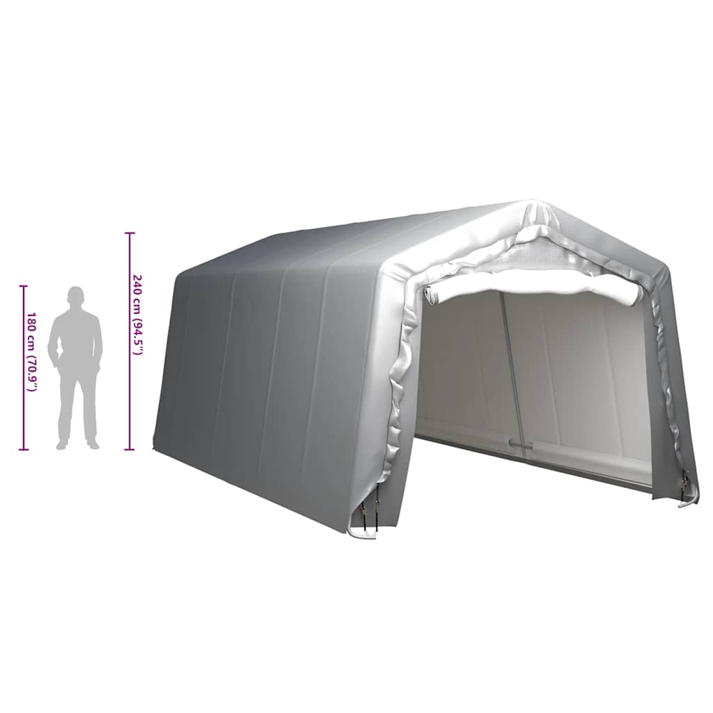Lagerzelt 300x600 cm Stahl Grau