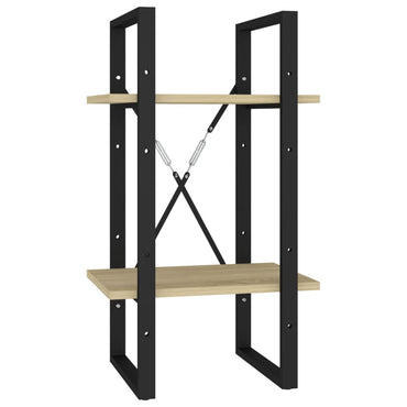 vidaXL Bücherregal 2 Fächer Sonoma-Eiche 40x30x70 cm Holzwerkstoff