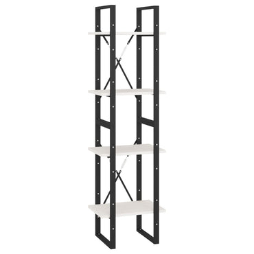 vidaXL Bibliothèque à 4 étagères Blanc 40x30x140 cm Bois de pin massif